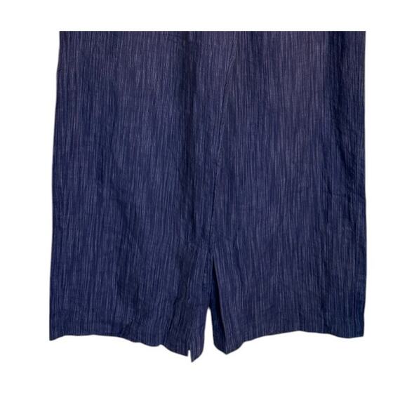 Not For Sale Athleta Pant Women Large Tall Blue Retreat Linen High Rise‎ Wide - Picture 5 of 10